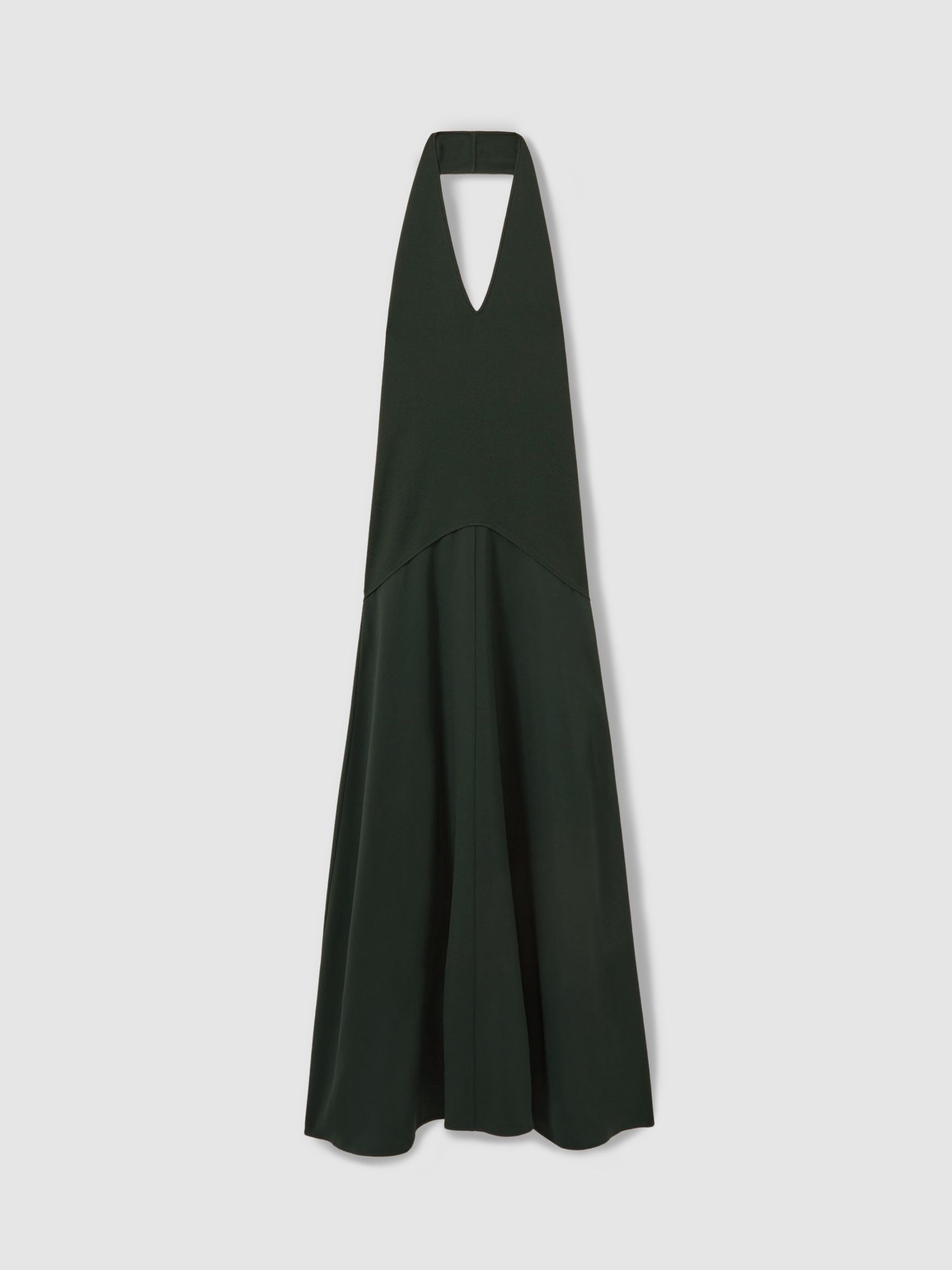 Reiss Hybrid Knit Midi Dress In Green
