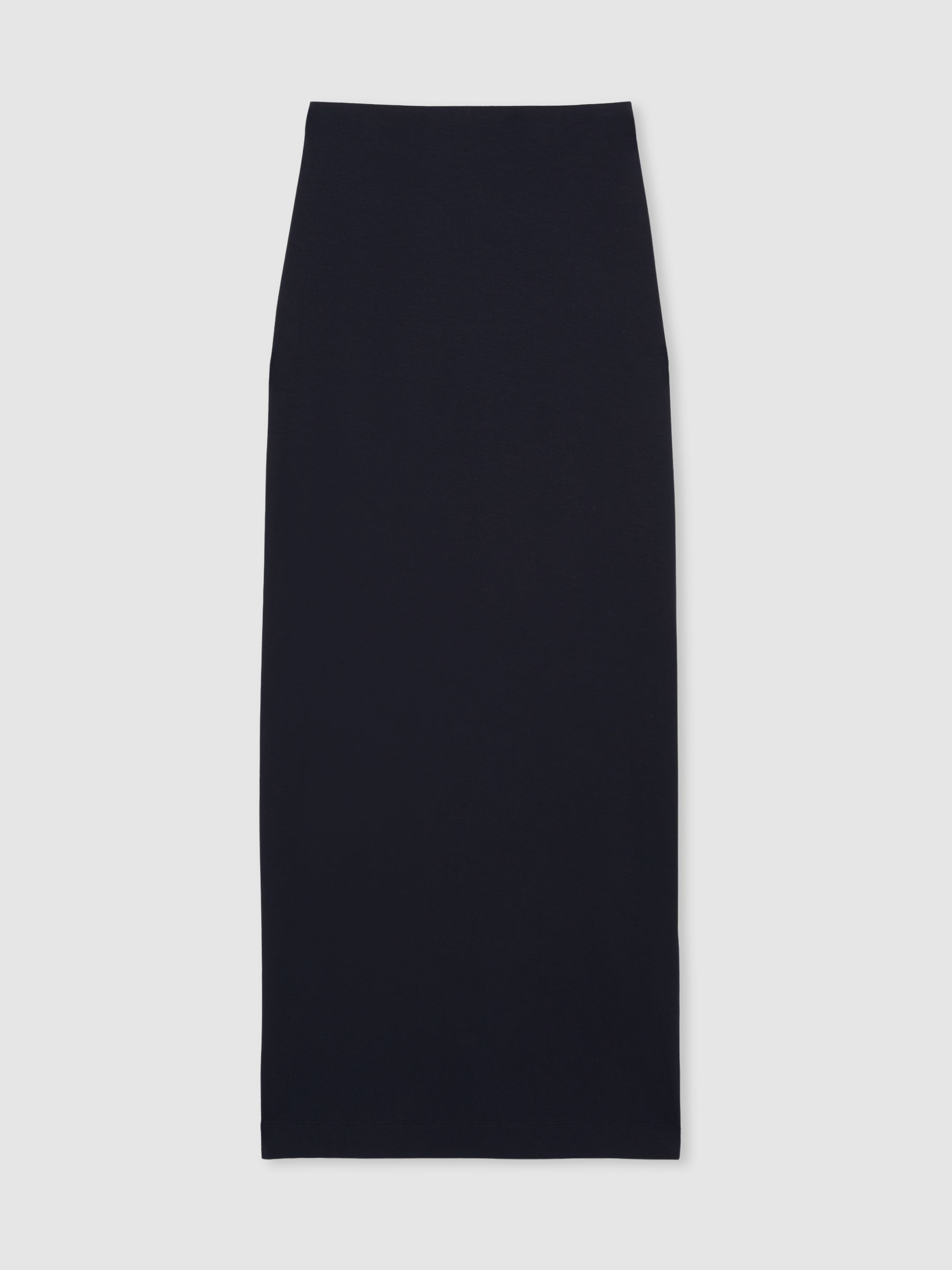 Reiss Jersey Straight Maxi Skirt In Navy