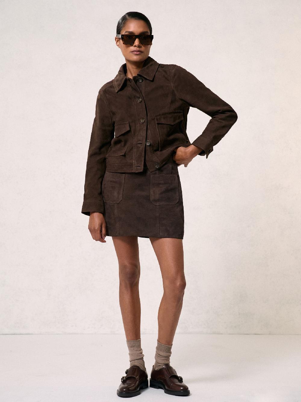 Reiss Leather Double-Strap Monk Shoes In Tan