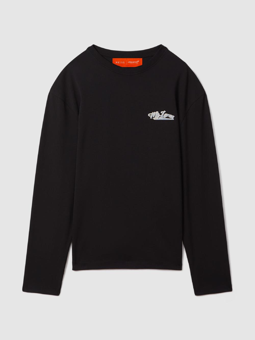 Reiss McLaren F1 Crew Neck Tour T-Shirt In Black