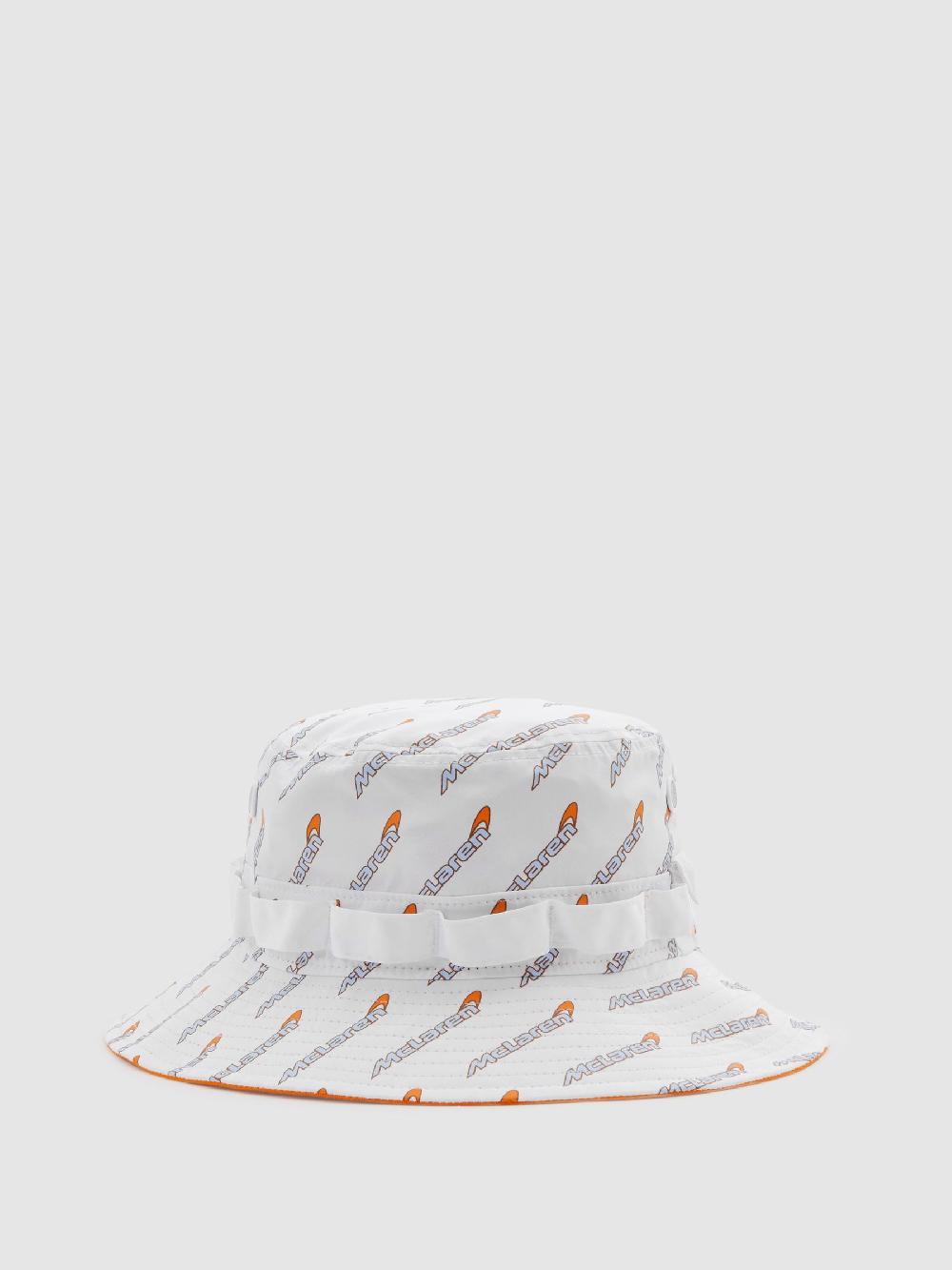 Reiss McLaren F1 Printed Bucket Hat In White