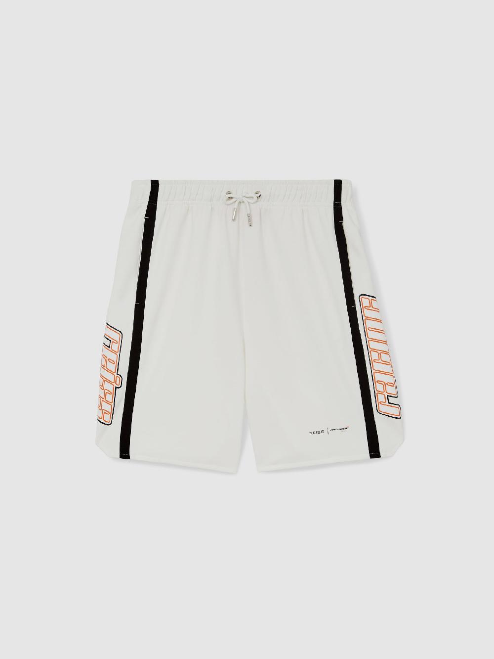 Reiss McLaren F1 Team Drawstring Shorts In White
