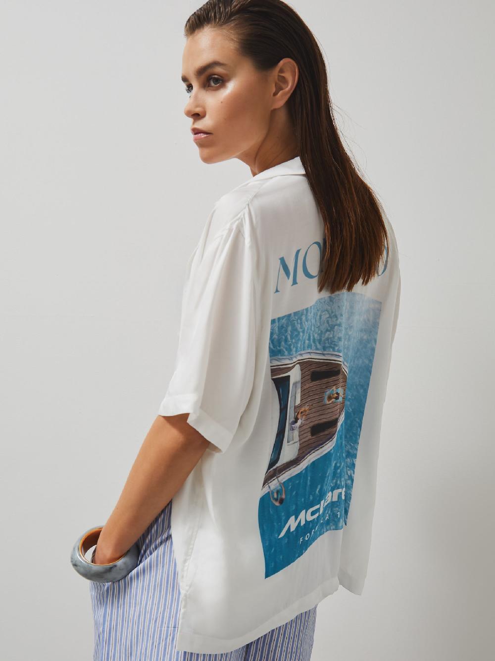 Reiss McLaren F1 Team Monaco GP Shirt In White