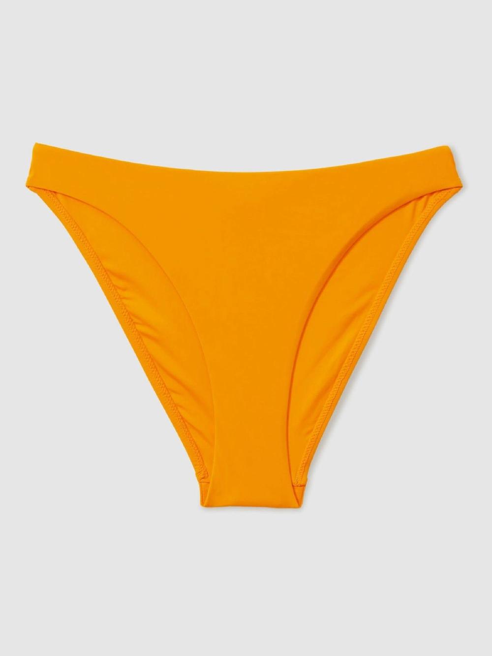 Reiss Mid-Rise Bikini Briefs In Yellow