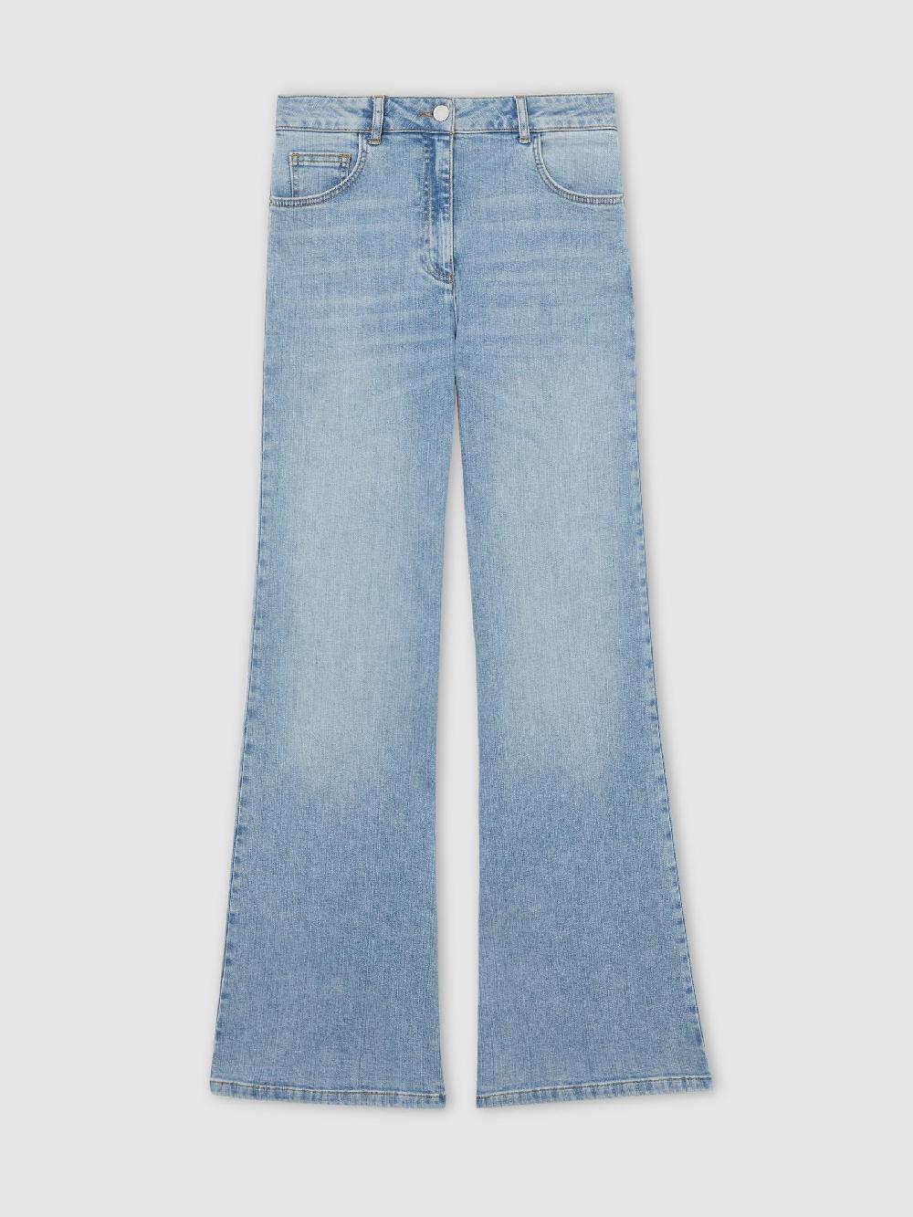 Reiss Mid-Rise Flared Jeans In Light Blue