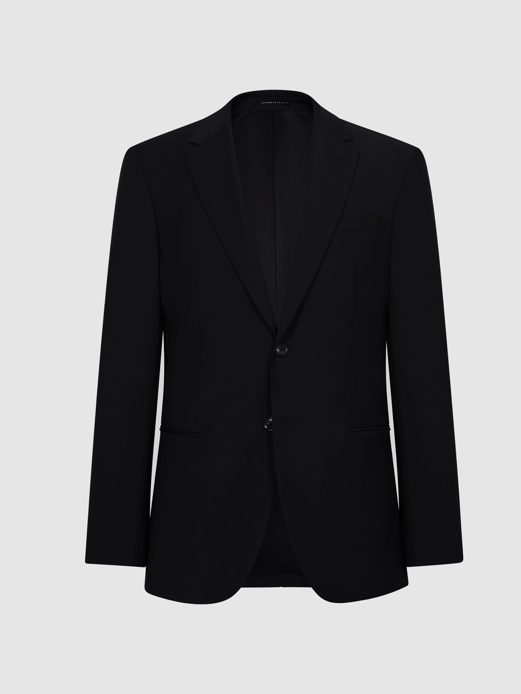 Reiss Modern Fit Travel Blazer In Black