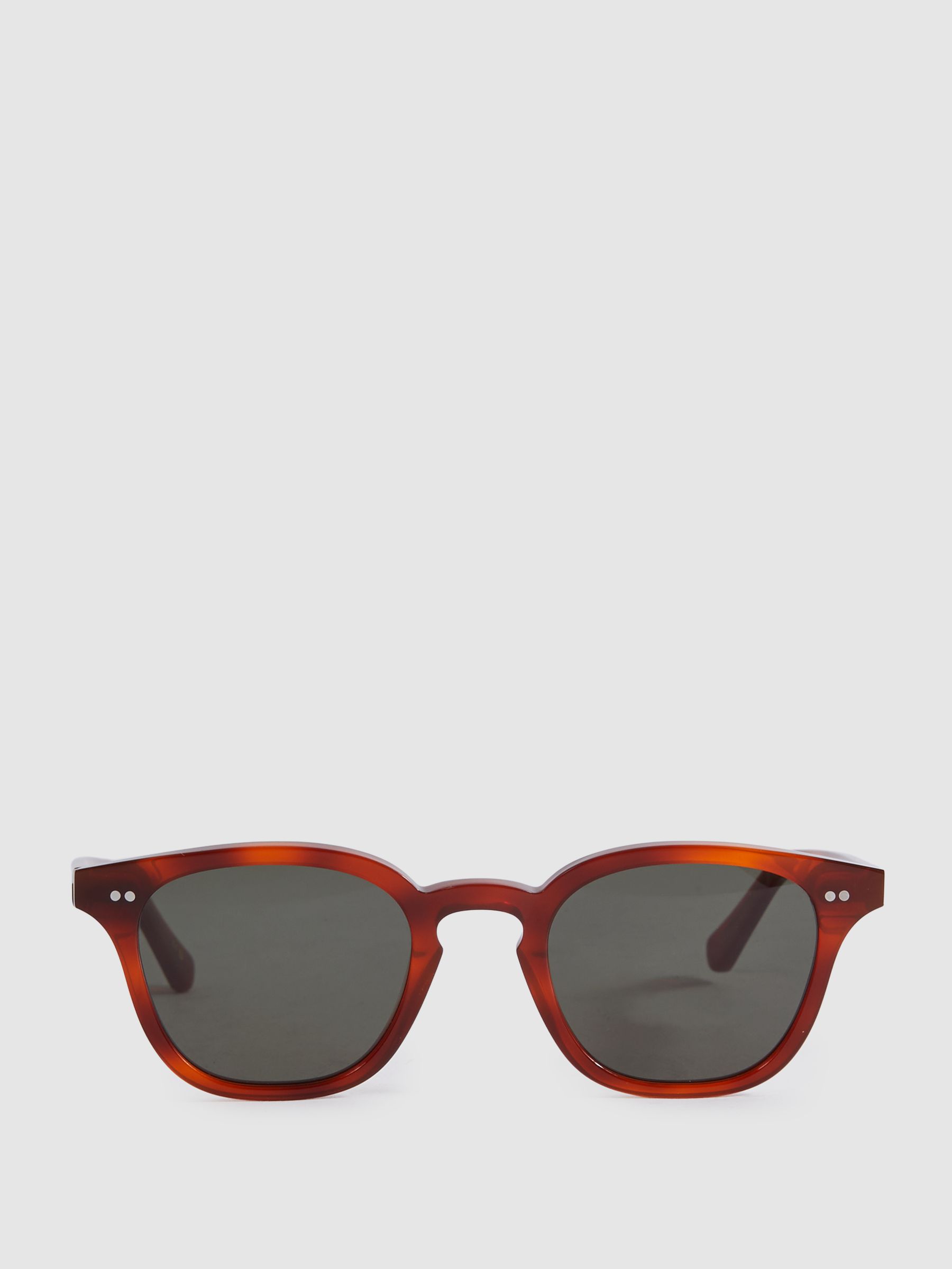 Reiss Monokel Eyewear Round Sunglasses In Caramel