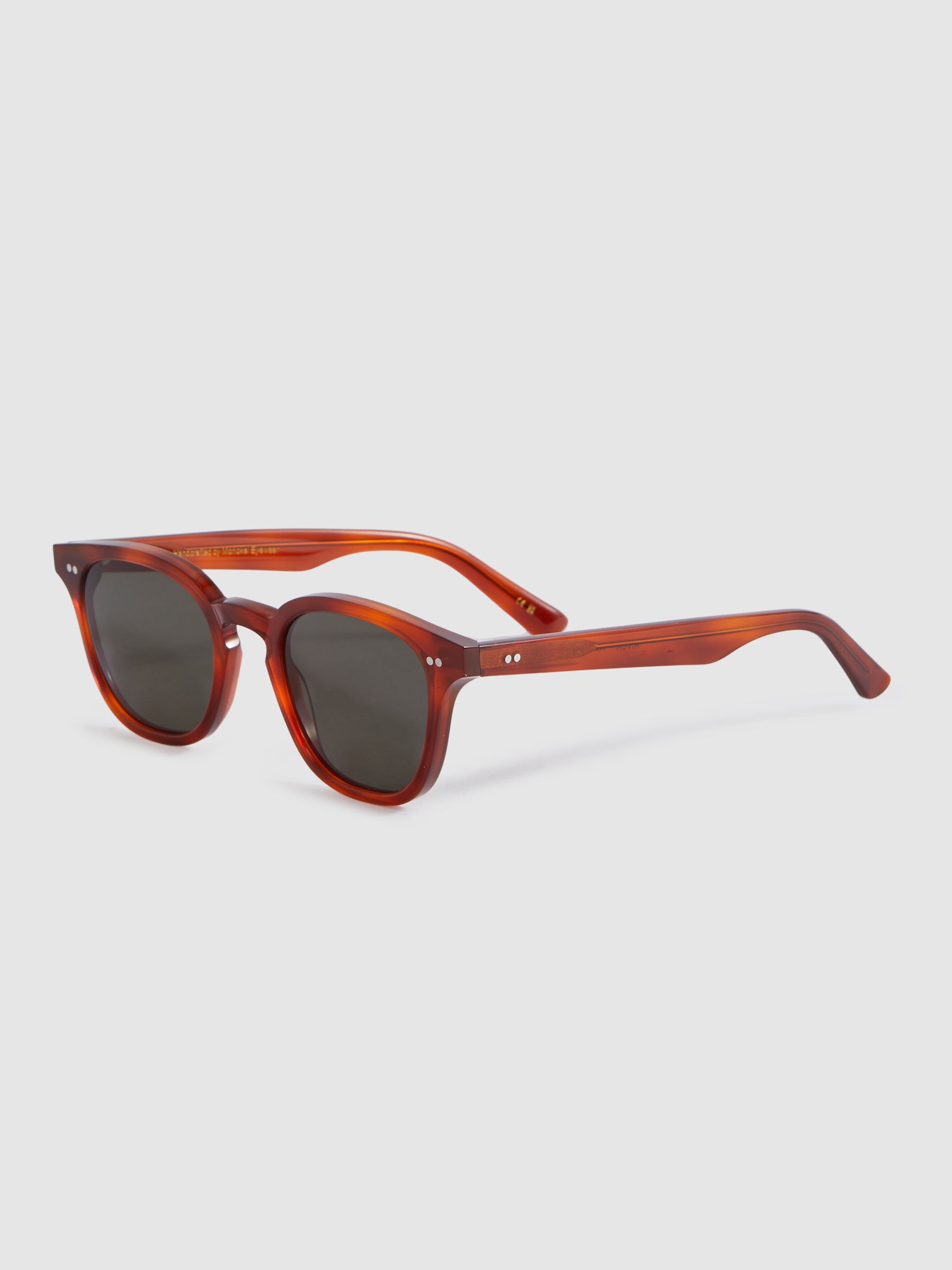 Reiss Monokel Eyewear Round Sunglasses In Caramel