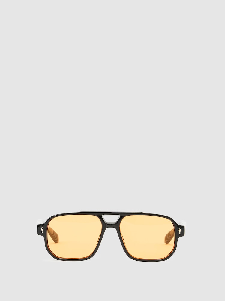reiss Monokel Jet Sunglasses in Black
