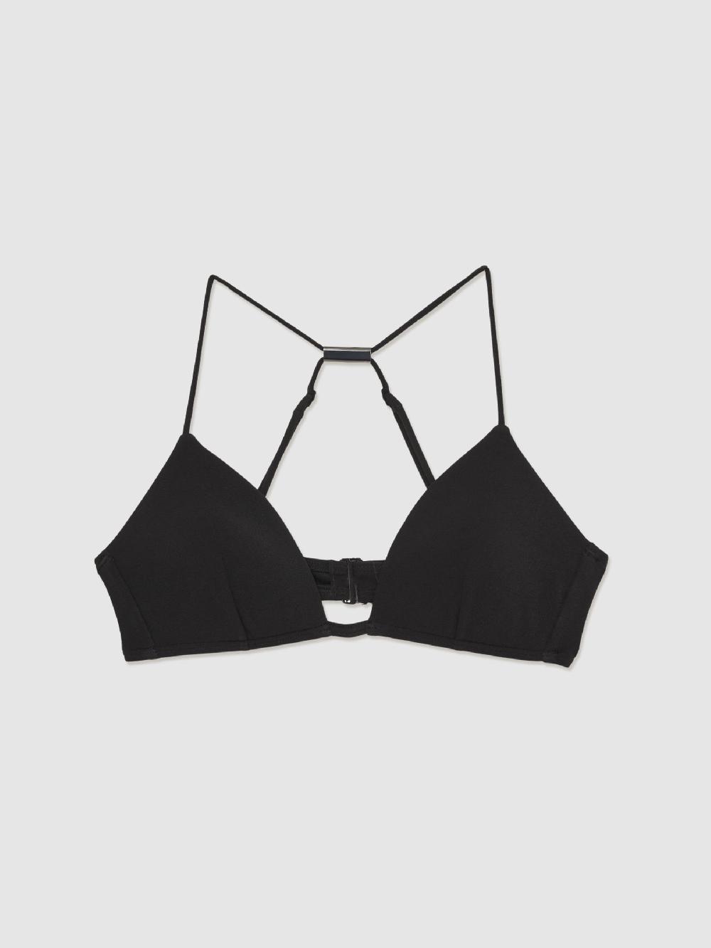 Reiss Padded Triangle Bikini Top In Black