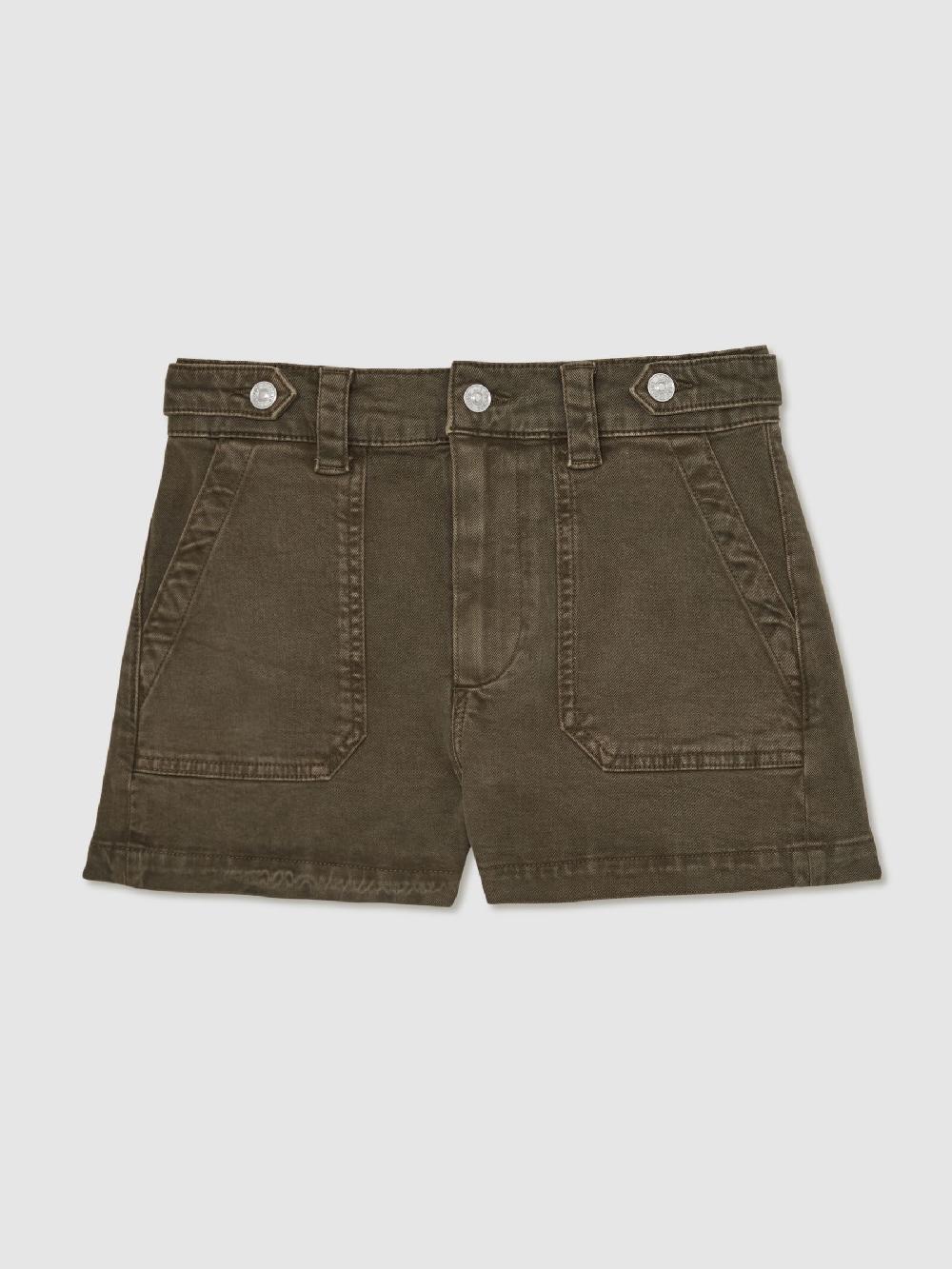 Reiss Paige Anessa Shorts In Khaki Green