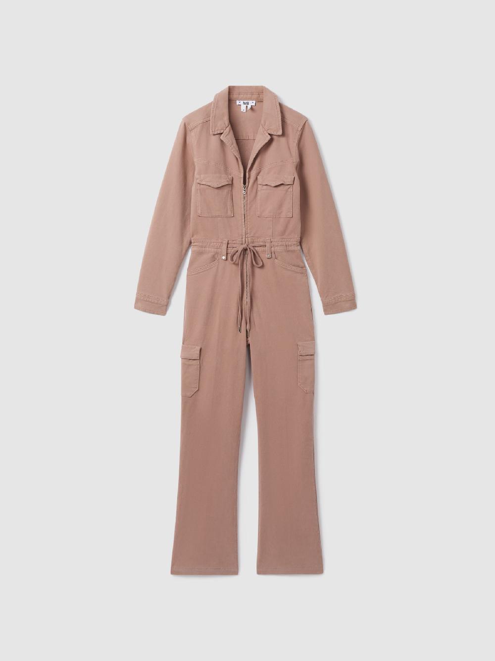 Reiss Paige Denim Jumpsuit In Mauve