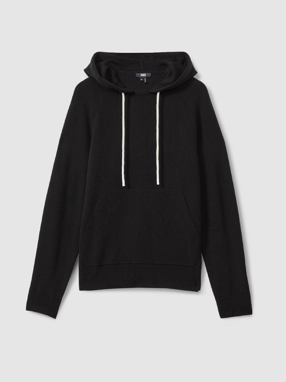 Reiss Paige Drawstring Hoodie In Black