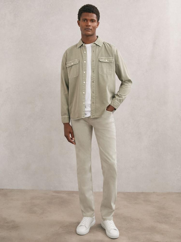 reiss Paige Federal Jeans in Light Grey
