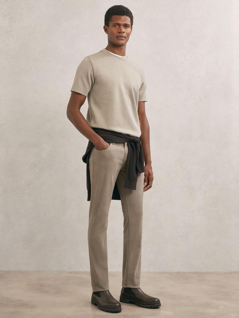 Reiss Paige Federal Jeans In Stone Neutral