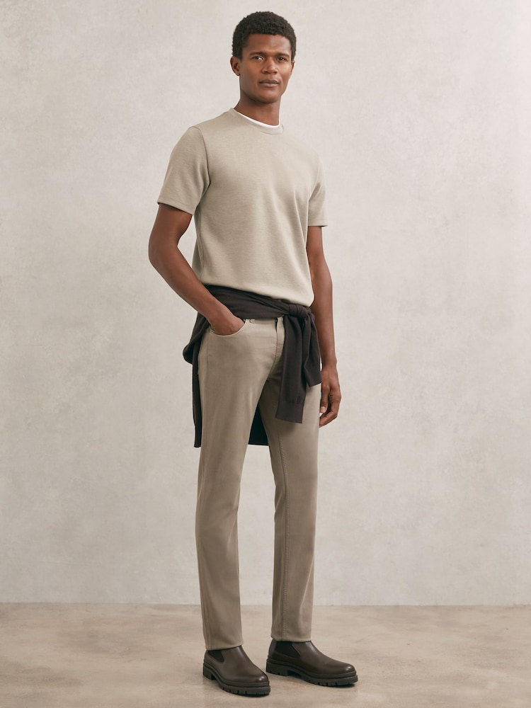 reiss Paige Federal Jeans in Stone Neutral