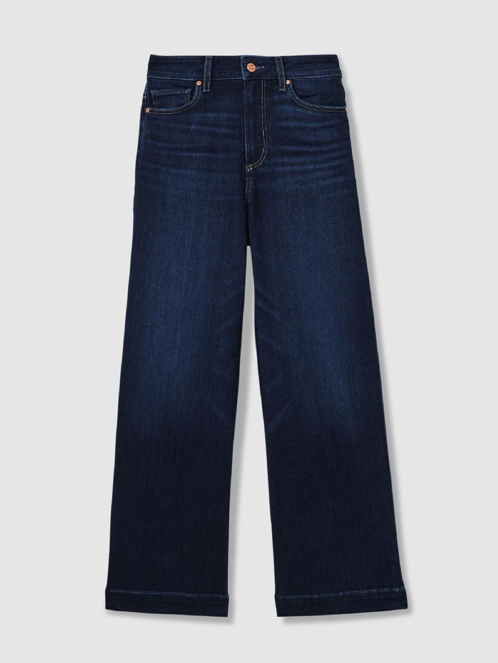 Reiss Paige Flared Cropped Jeans In Symbolism Blue