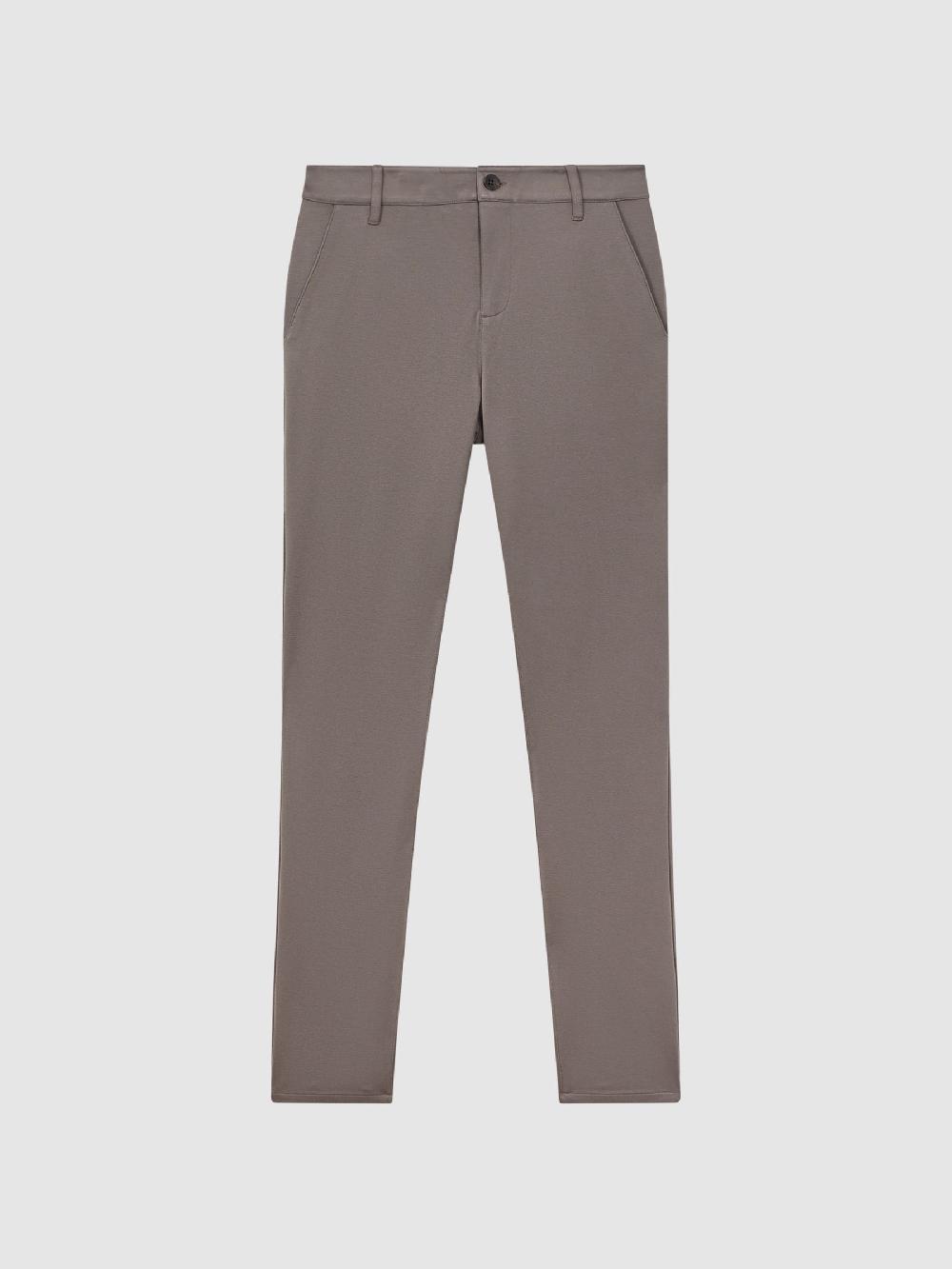 Reiss Paige Mid Rise Trousers In Dark Taupe