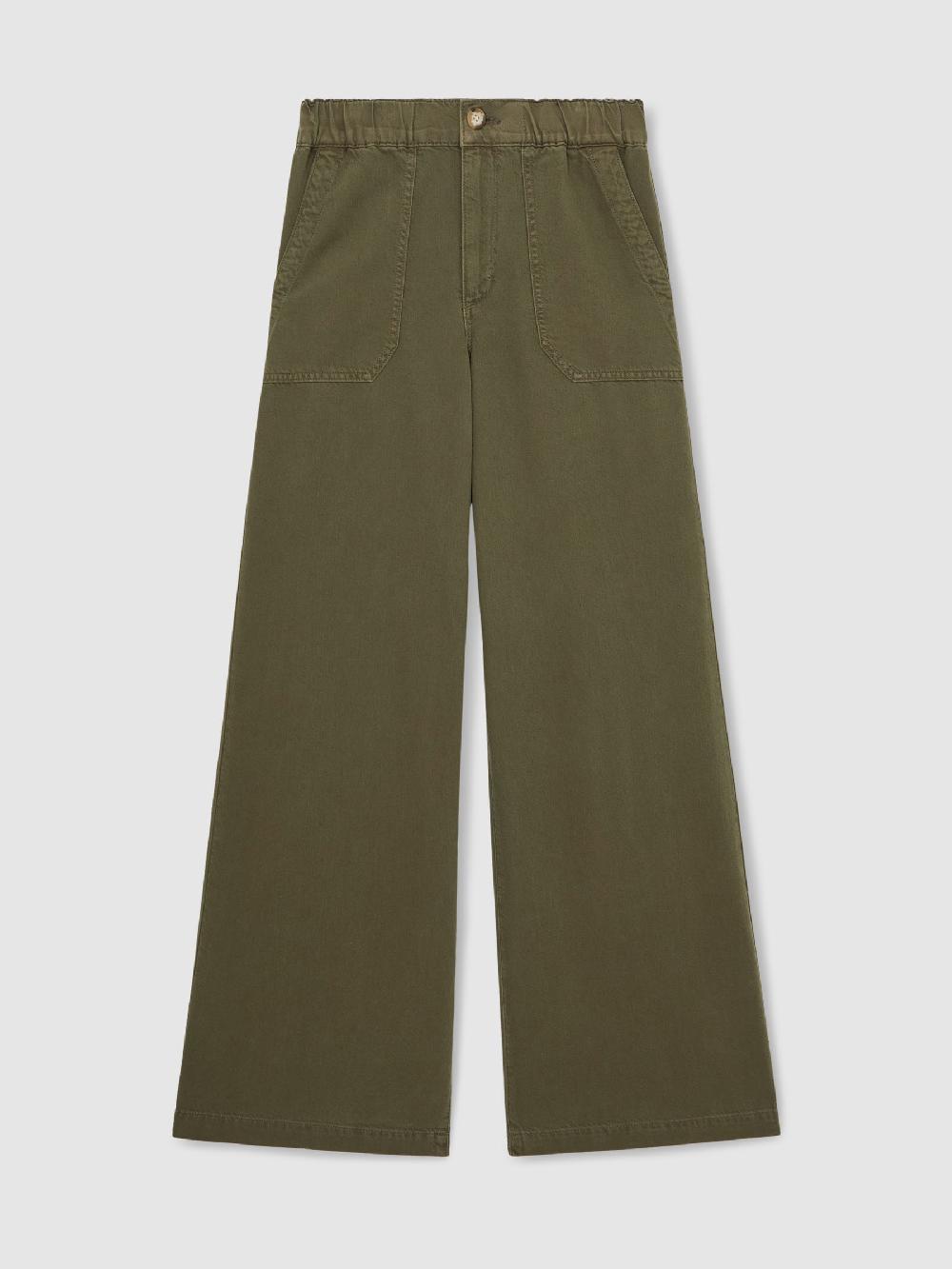 Reiss Paige Rumi Pant Jeans In Khaki Green