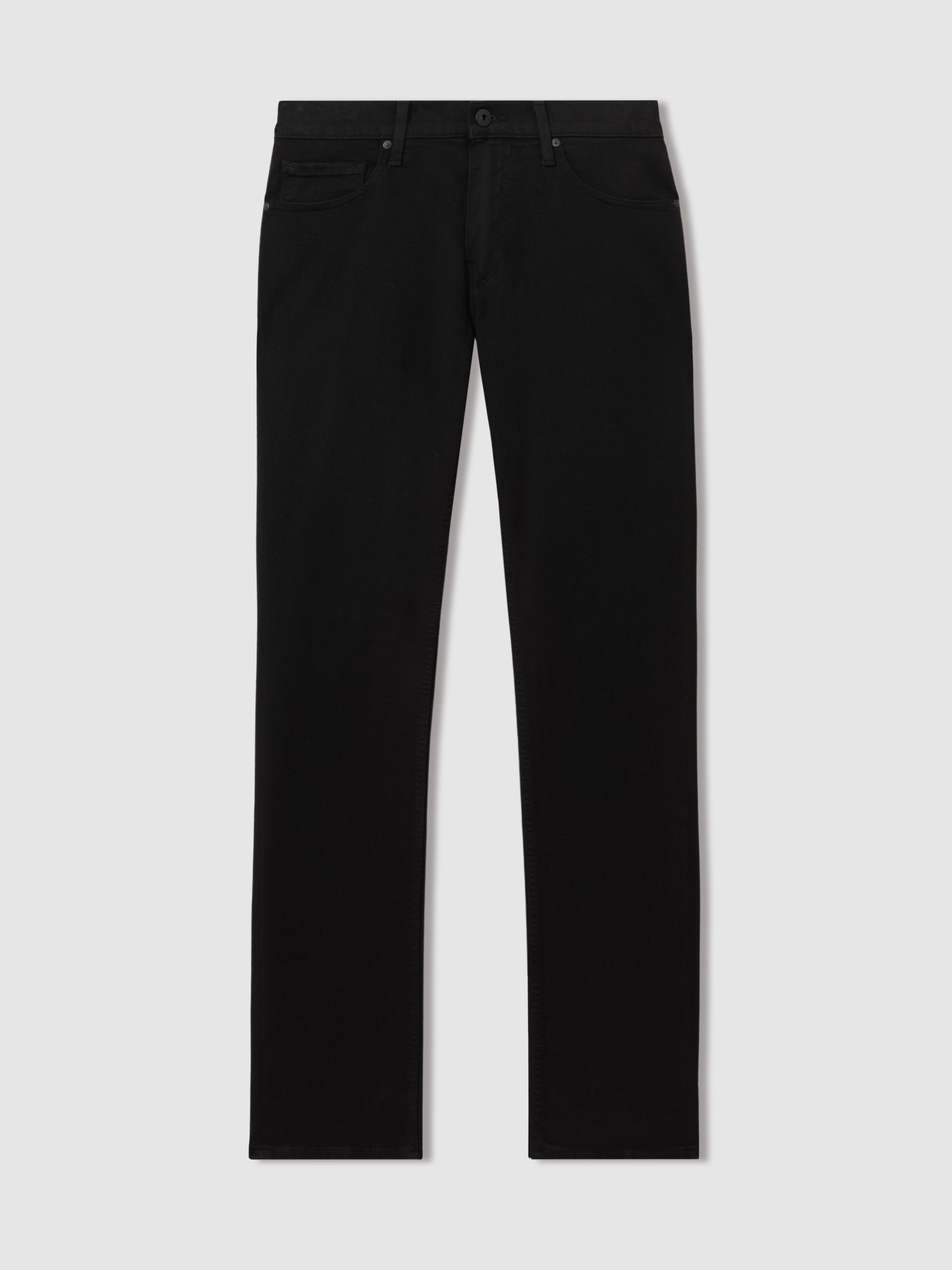 Reiss Paige Slim Fit Stretch Jeans In Black Shadow