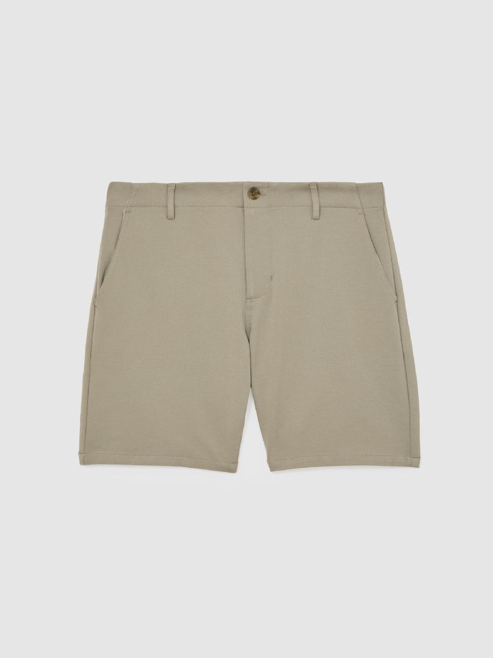 Reiss Paige Slim-Fit Stretch Shorts In Light Green