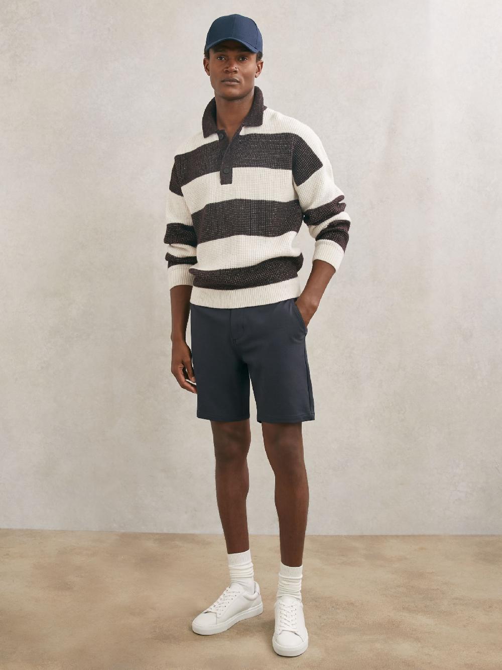 Reiss Paige Slim-Fit Stretch Shorts In Navy