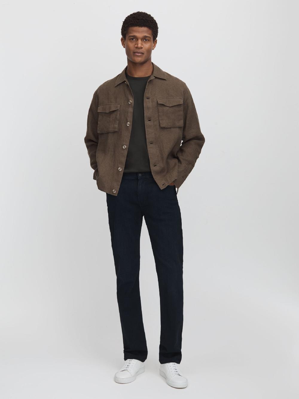 Reiss Paige Straight Leg Jeans In Ink