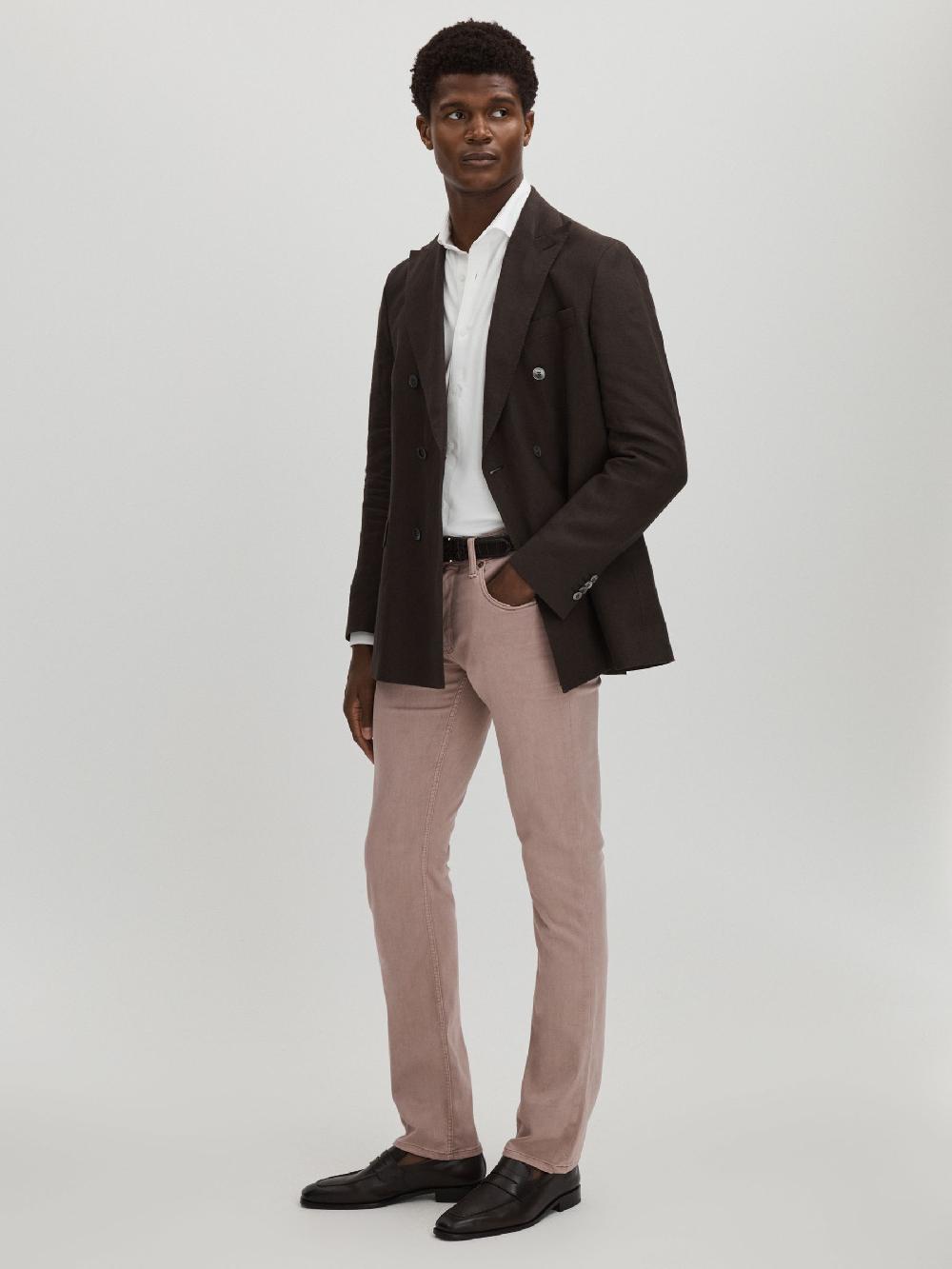 Reiss Paige Straight Leg Jeans In Vintage Orchid