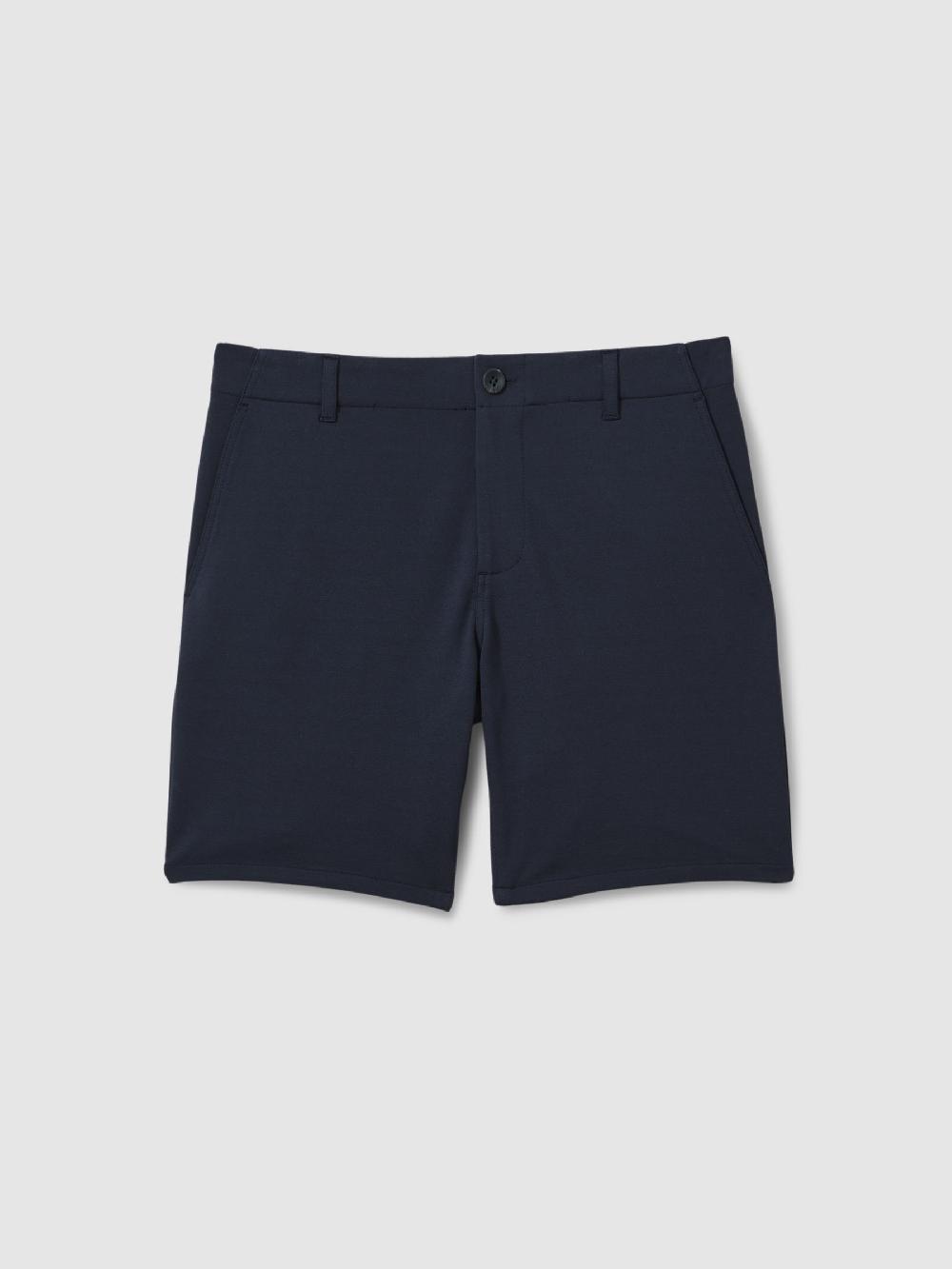 Reiss Paige Tailored Knitted Shorts In Deep Anchor