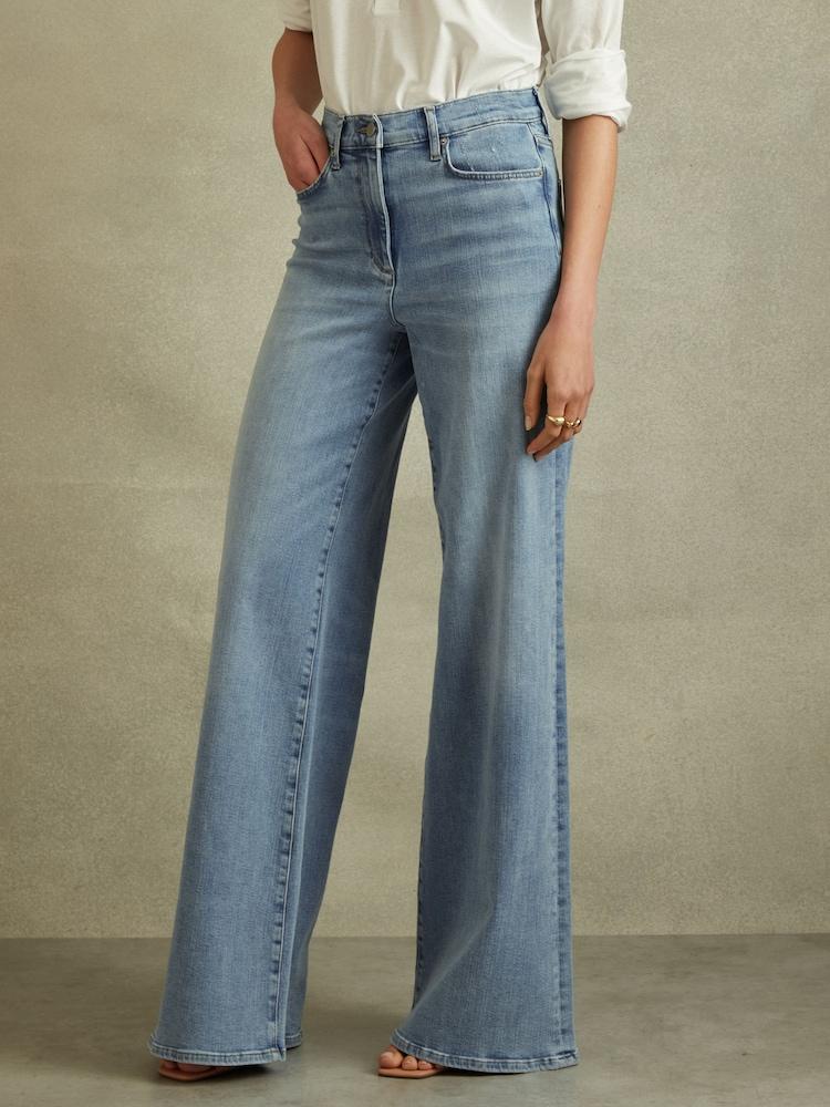 reiss Palazzo Jeans in Light Blue