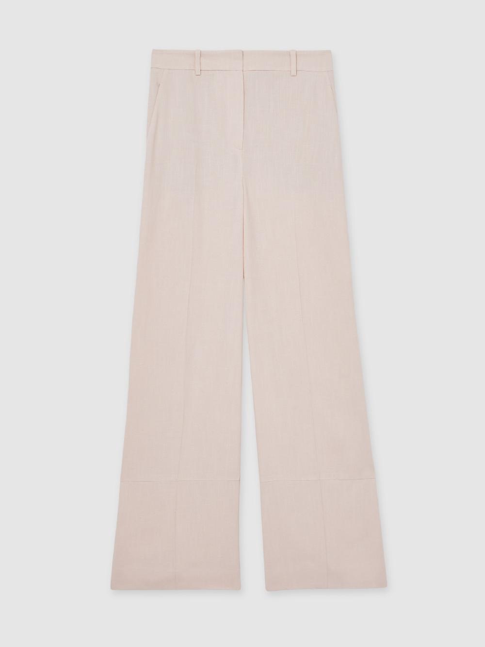 Reiss Petite Wide-Leg Suit Trousers In Pink