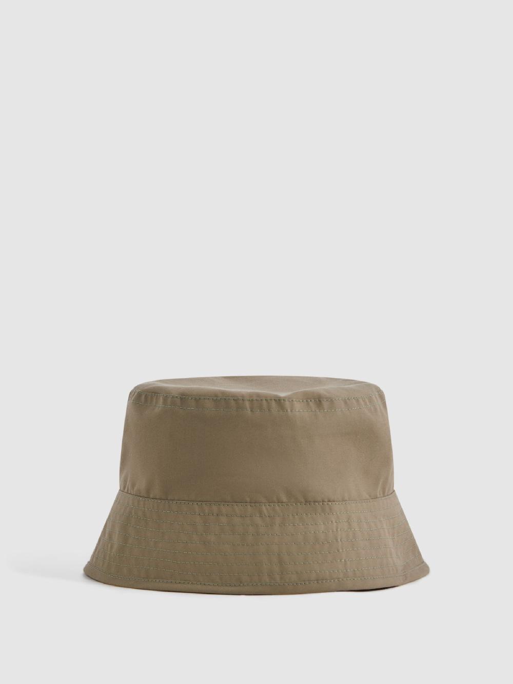 Reiss Private Bucket Hat In Sage