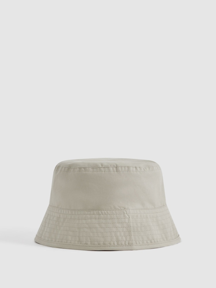 reiss Private Bucket Hat in Stone