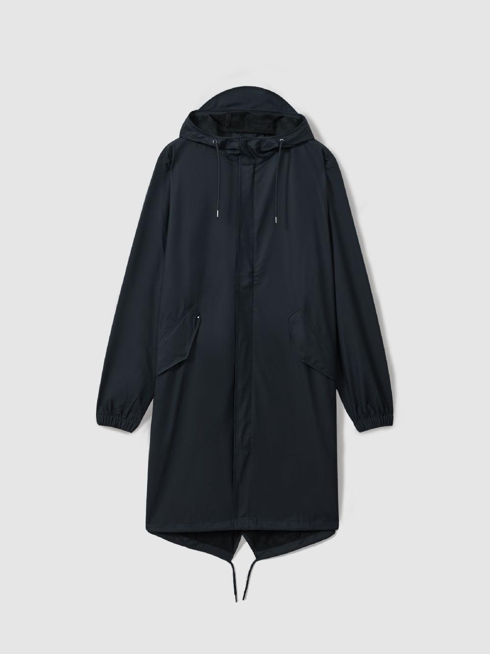 Reiss Rains Unisex Fishtail Parka In Navy