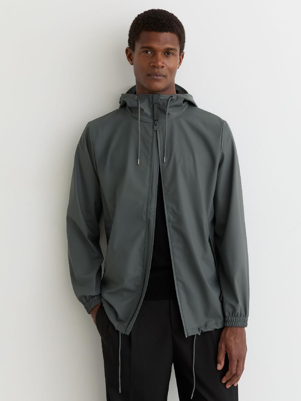 Reiss Rains Waterproof Hooded Raincoat In Lagoon