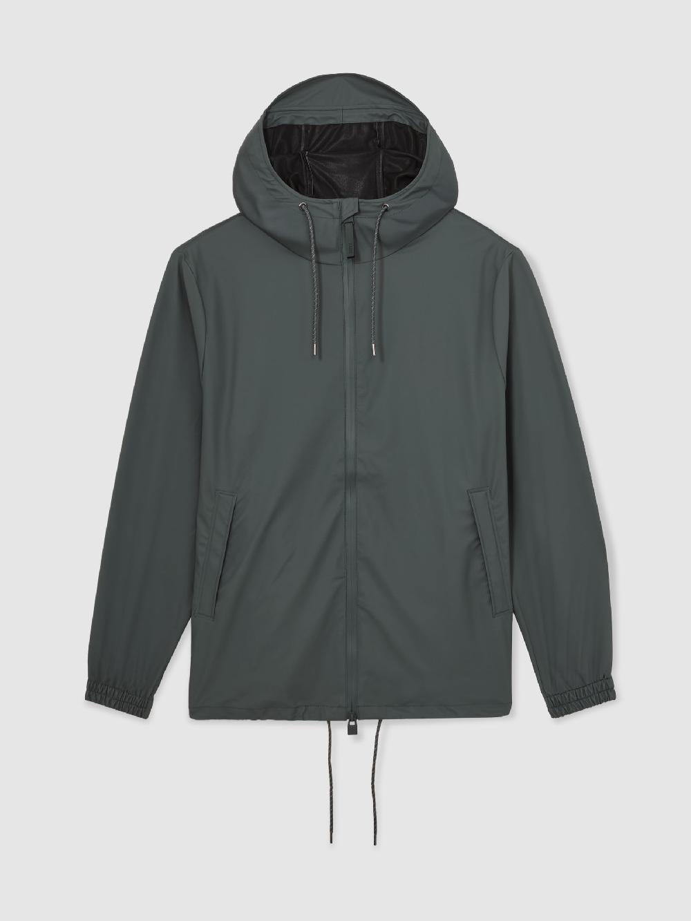 Reiss Rains Waterproof Hooded Raincoat In Lagoon