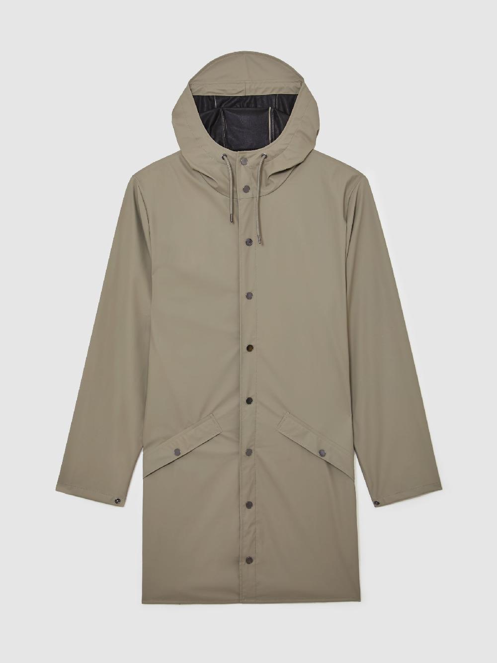 Reiss Rains Waterproof Long Rain Jacket In Drift