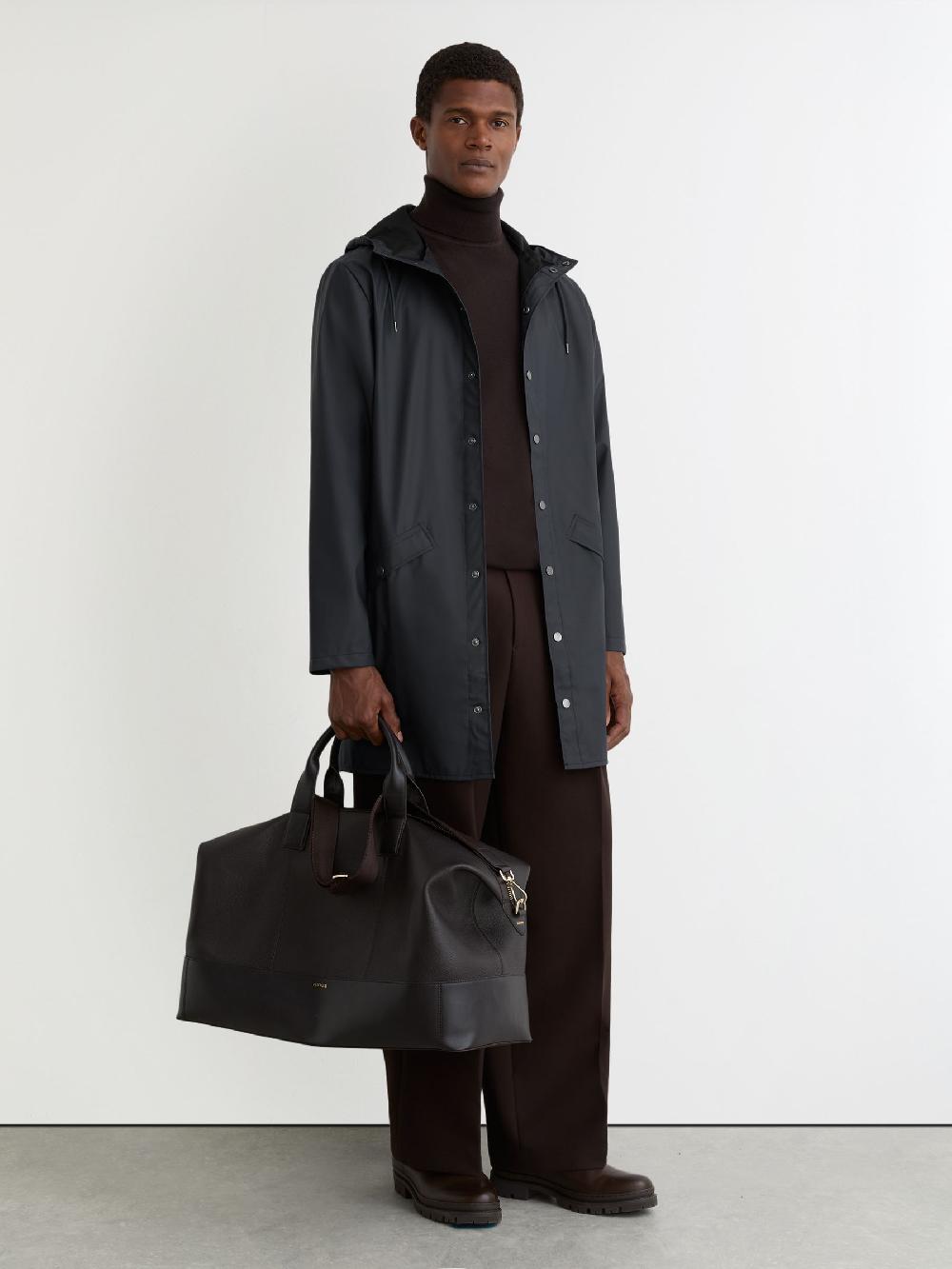 Reiss Rains Waterproof Long Rain Jacket In Navy
