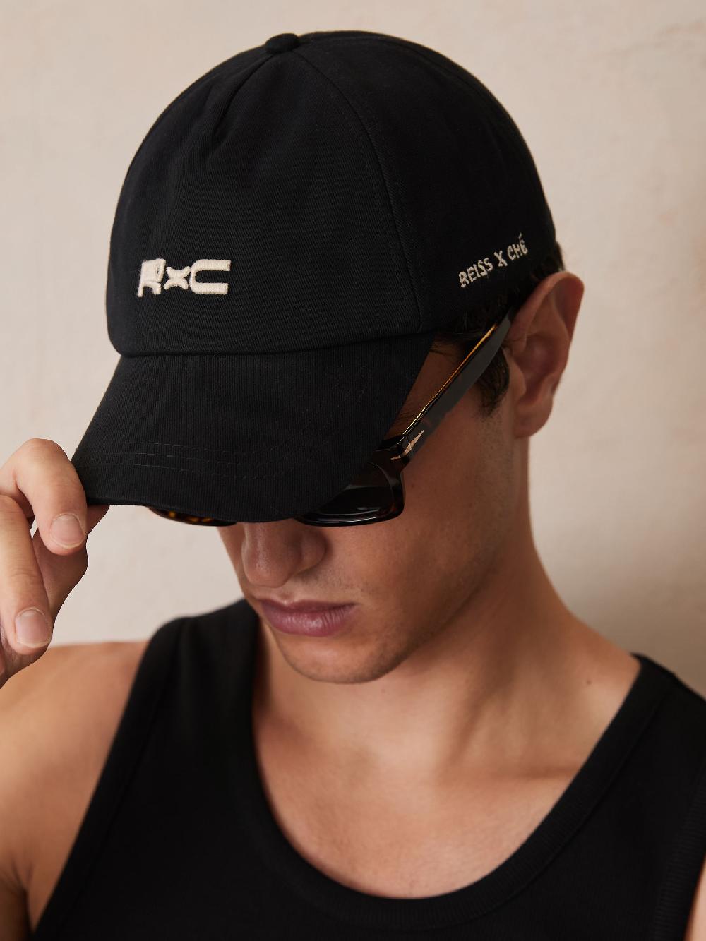 Reiss Reiss | Ché Logo-Embroidered Cap In Black