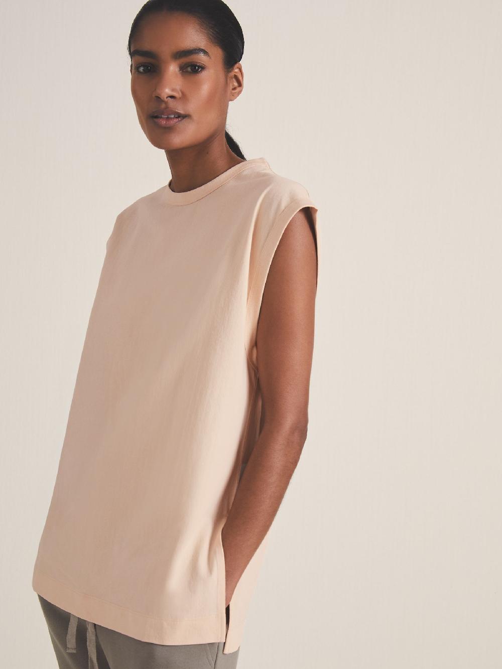 Reiss Reiss | Les 100 Ciels Oversize Vest In Peach