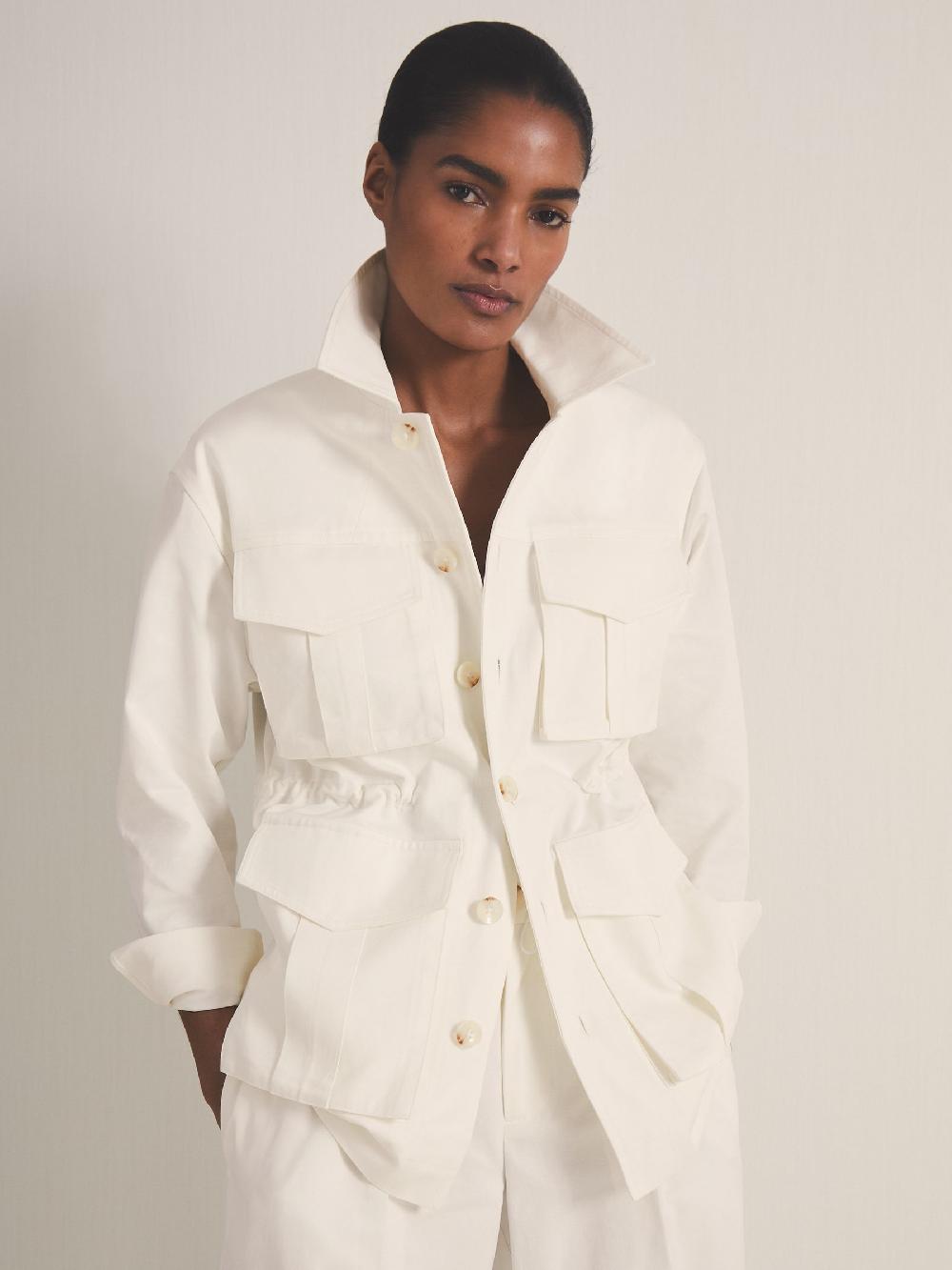 Reiss Reiss | Les 100 Ciels Utility Jacket In White