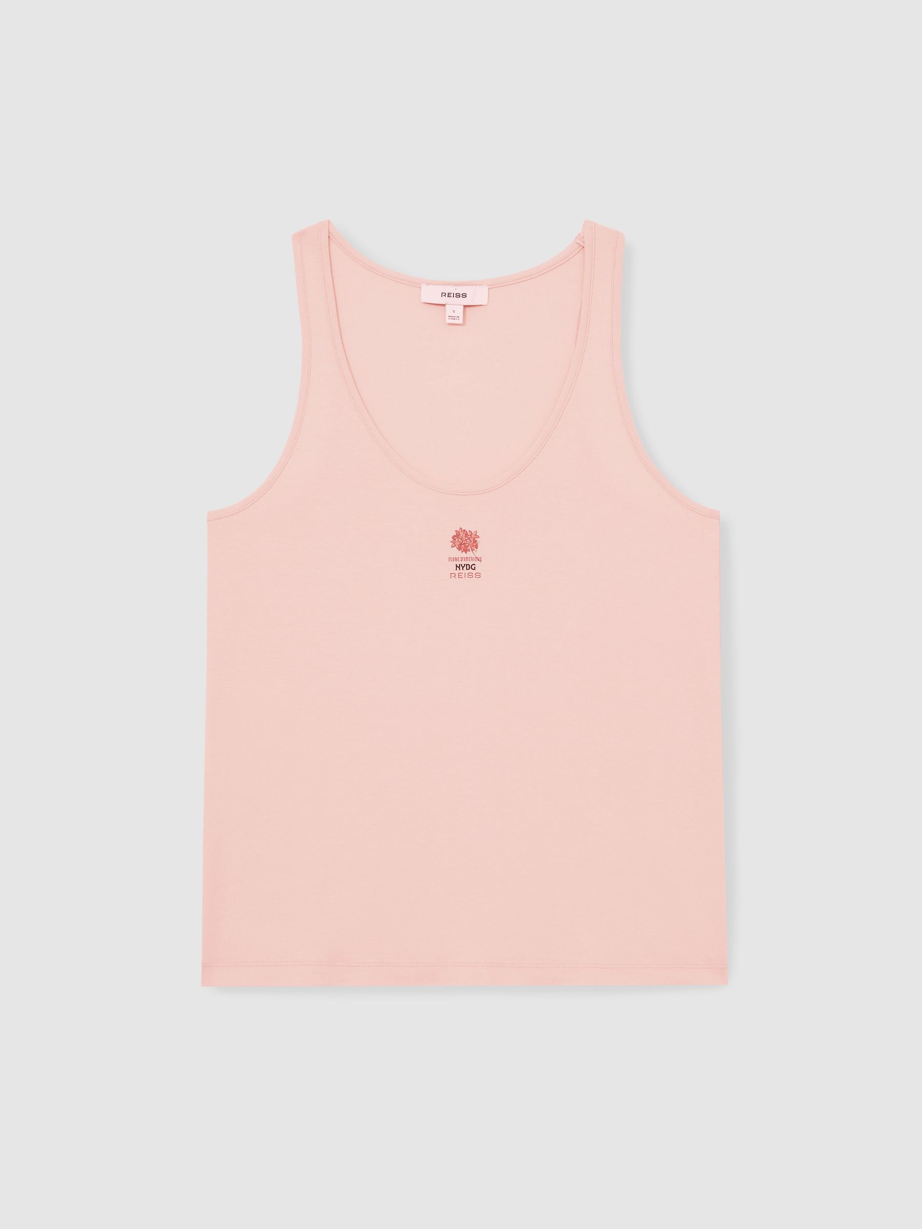 Reiss Reiss | NYBG Floral Emblem Vest In Pink