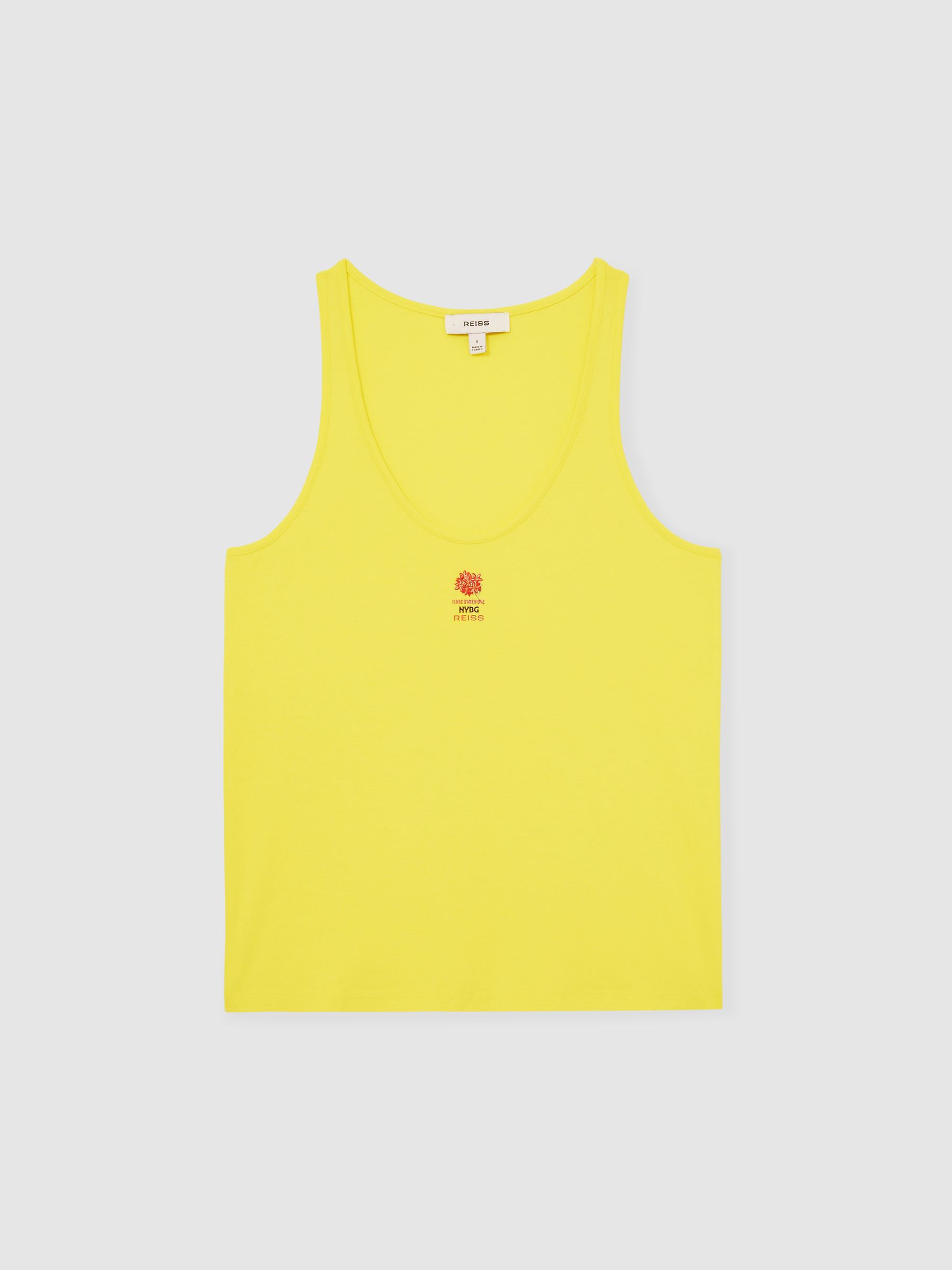 Reiss Reiss | NYBG Floral Emblem Vest In Yellow