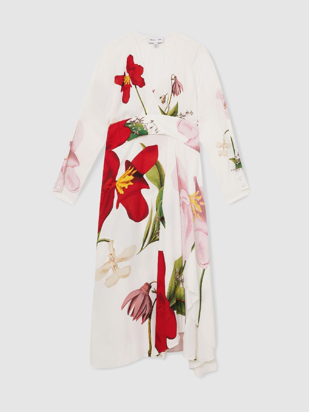 Reiss Reiss | NYBG Floral-Print Maxi Dress In Ivory