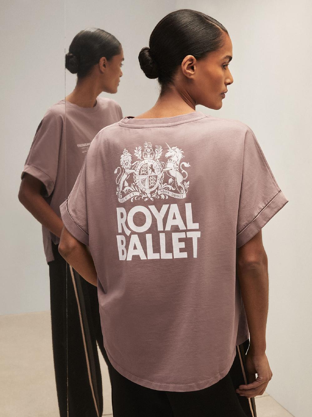Reiss Reiss | Royal Ballet Logo T-Shirt In Rose Pink