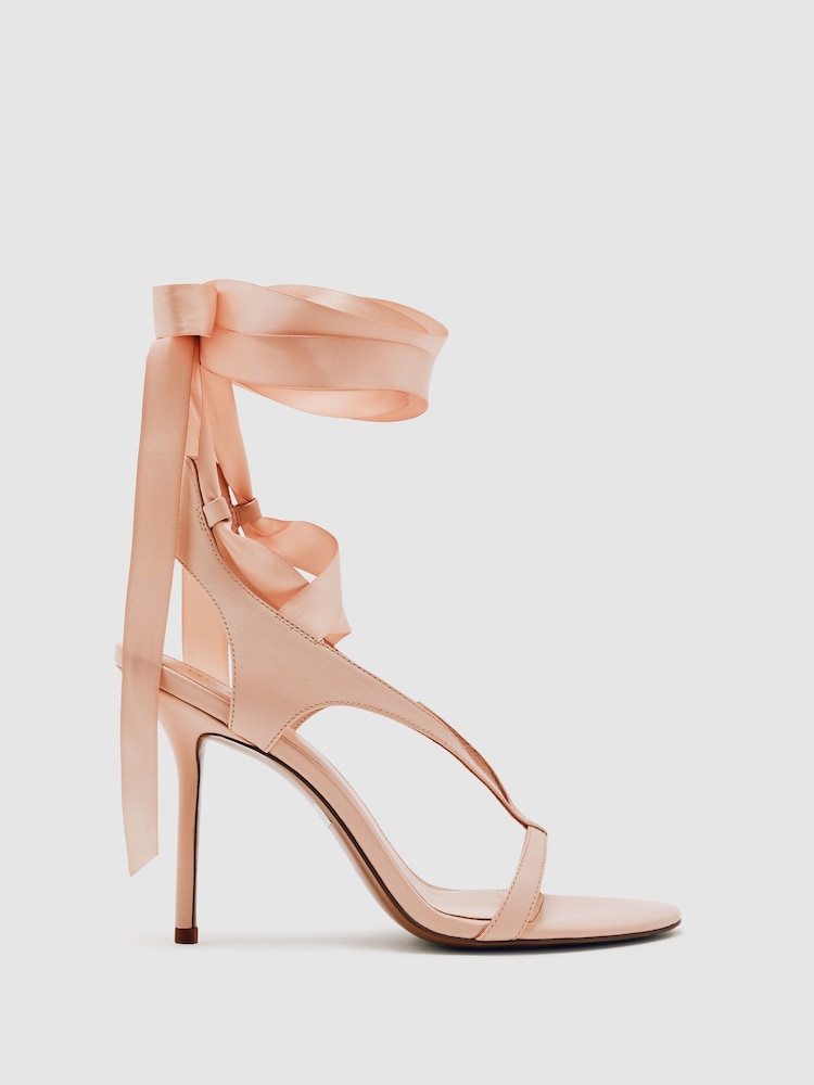 reiss Reiss | Royal Ballet Ribbon Sandals in Pink