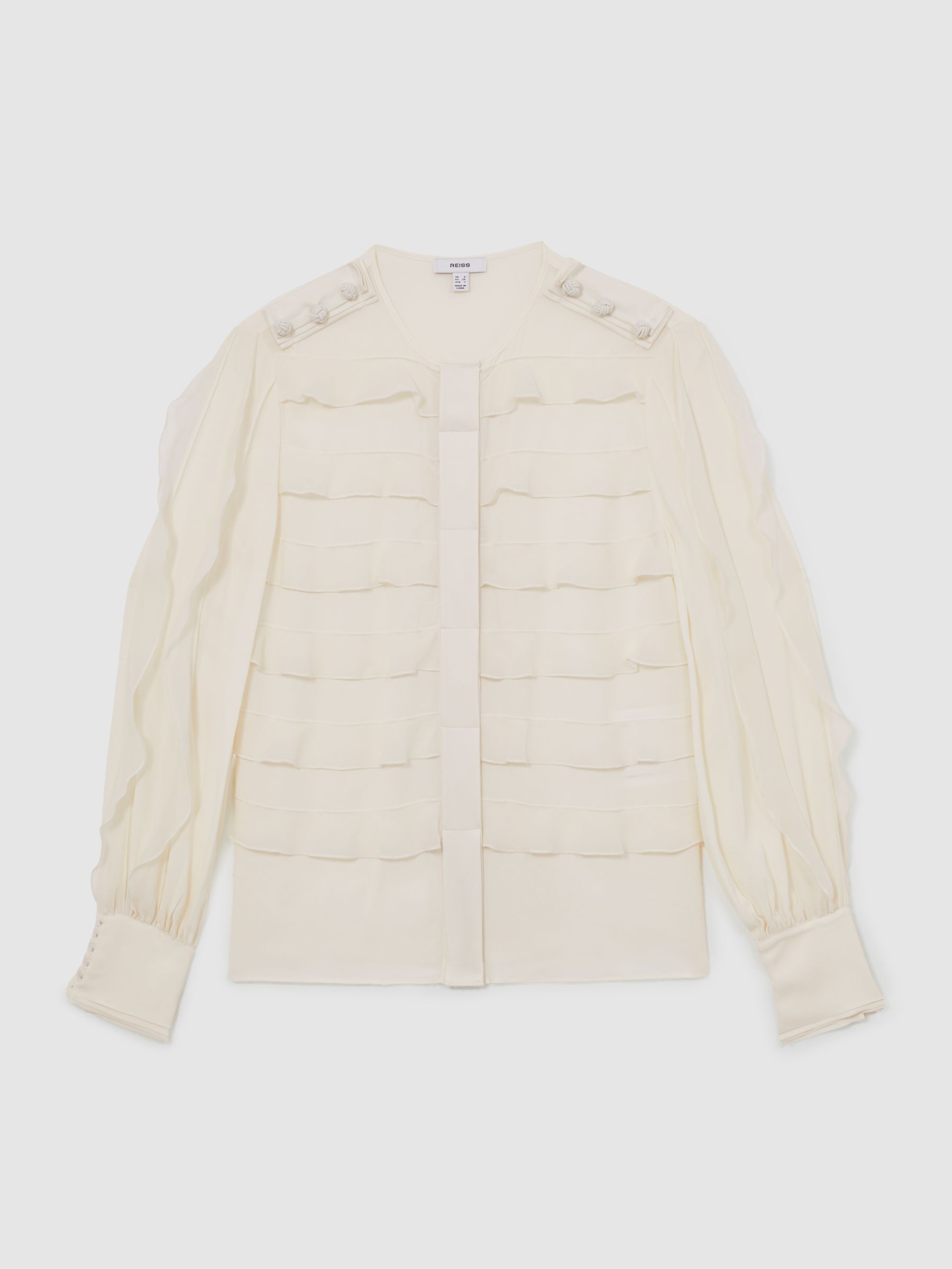 Reiss Reiss | Royal Ballet Ruffle Blouse In Cream