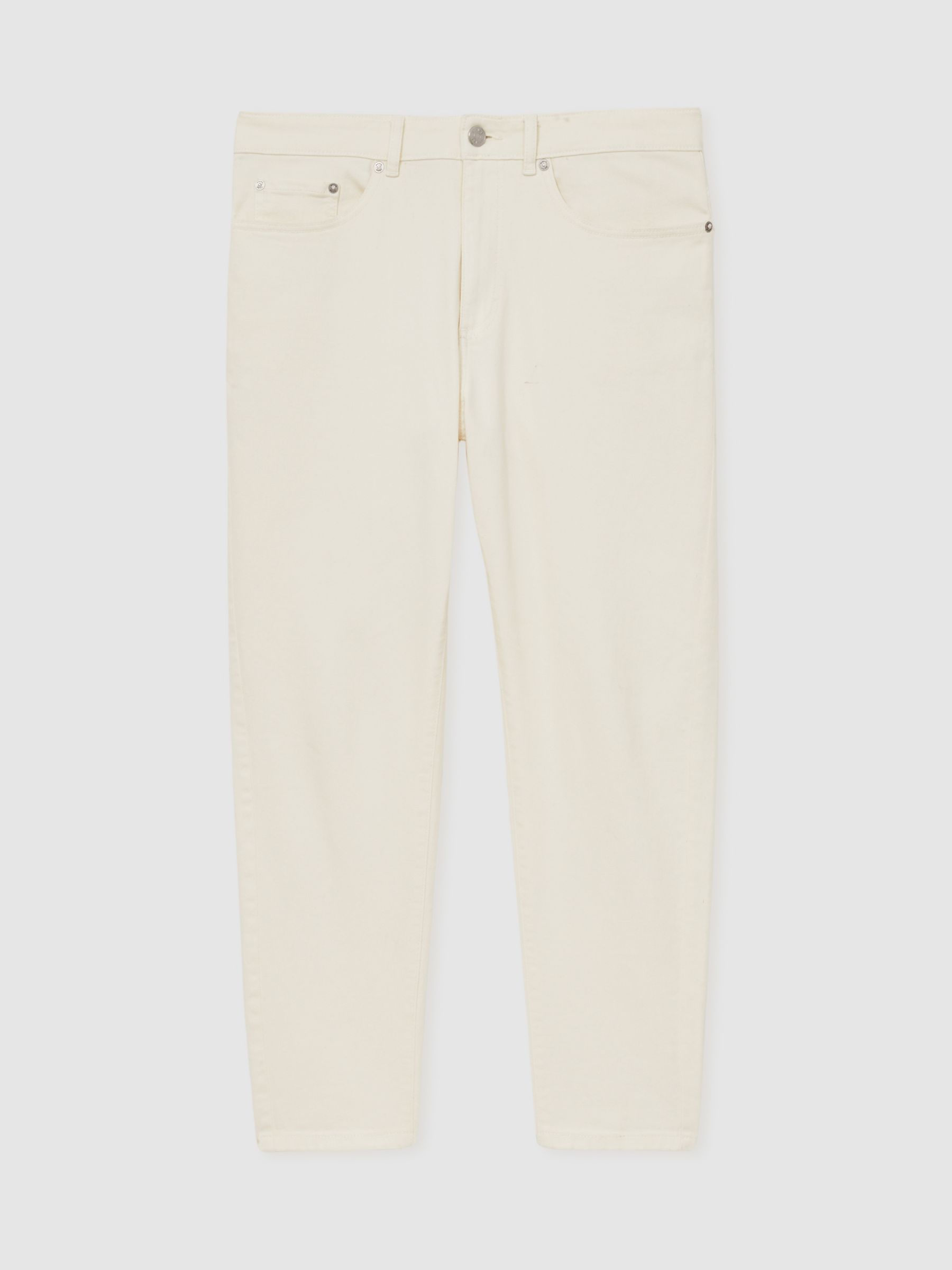 Reiss Relaxed-Fit Cropped Jeans In White