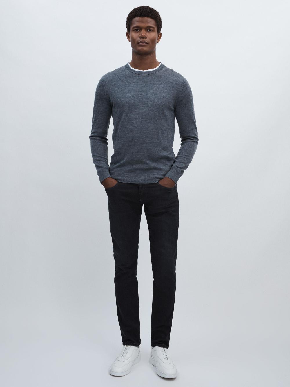 Reiss Replay Slim-Fit Hyperflex Jeans In Dark Blue