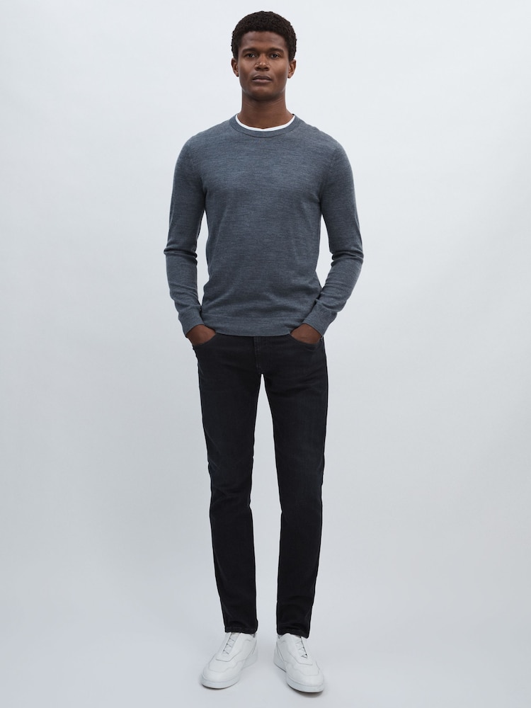 reiss Replay Slim-Fit Hyperflex Jeans in Dark Blue
